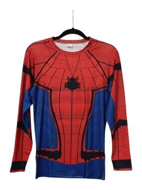 3D Super Hero Close Fitting Quick Drying Elastic Sport Cosplay T-Shirt XS Spider